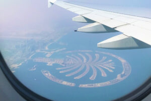 ドバイ「パームジュメイラ」の上空写真