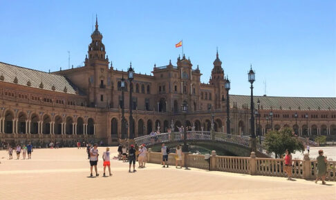 スペイン「セビリア」にある、「スペイン広場」の風景