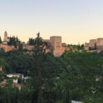 スペイン「サクロモンテの丘」からの風景(アルハンブラ宮殿)