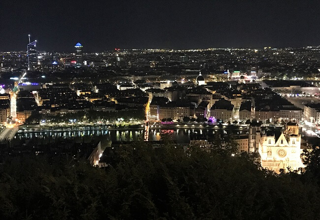 フランス「リヨン」の夜景