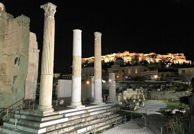 アテネ「アクロポリス」の夜景