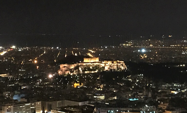 ギリシャ「アテネ」の夜景