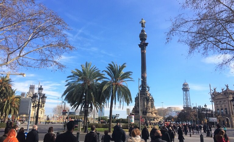 スペイン「バルセロナ」コロンブスの像